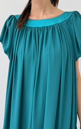 Ruffle Dress Short - Turquoise