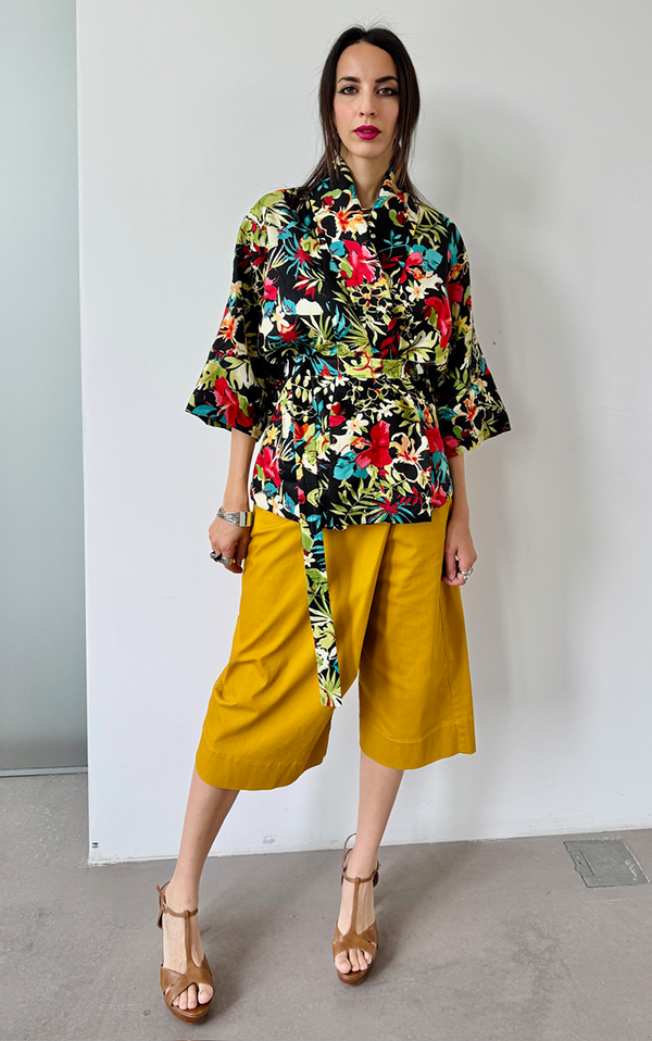 Linen Floral Kimono