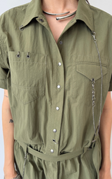 Utility Jumpsuit - Olive Green