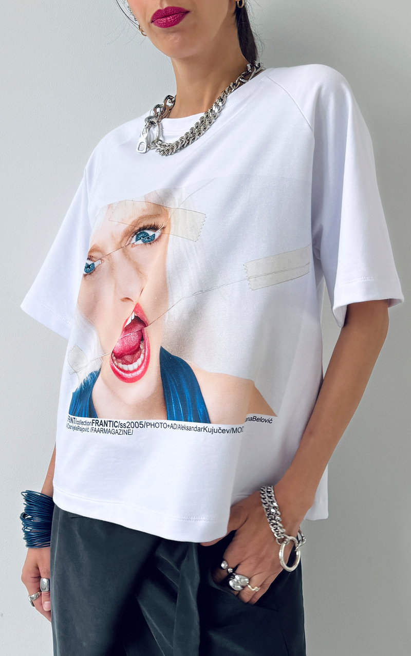 Cropped T-shirt - White