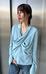 Wrap Shirt - Light Blue