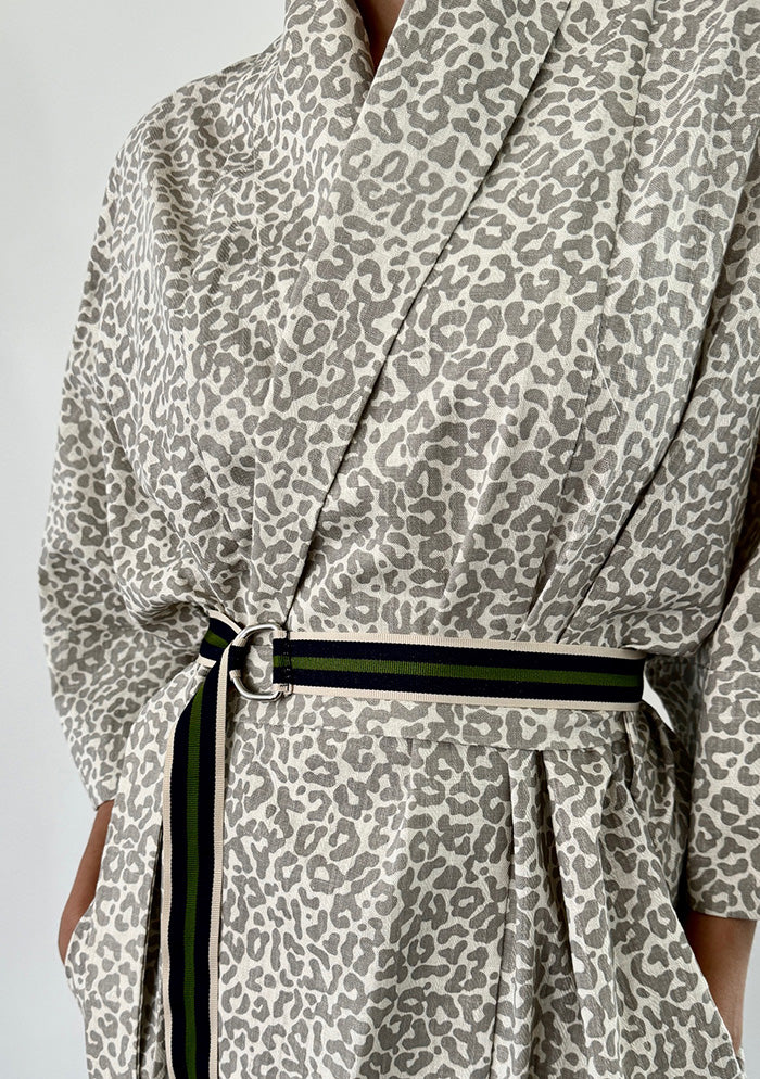 Leopard Kimono - OffWhite