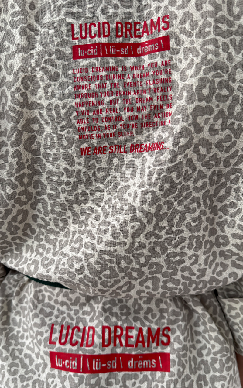 Leopard Lucid Dreams Kimono - OffWhite