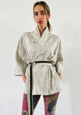 Leopard Kimono - OffWhite