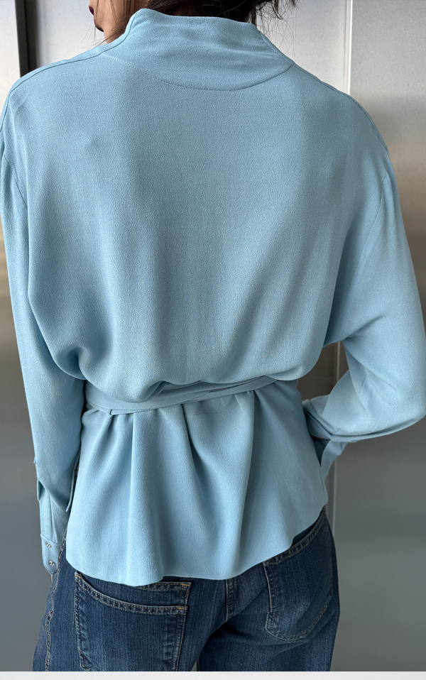 Wrap Shirt - Light Blue