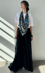 Textured Maxi Skirt - Black