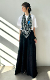 Textured Maxi Skirt - Black
