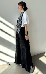 Textured Maxi Skirt - Black
