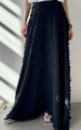 Textured Maxi Skirt - Black