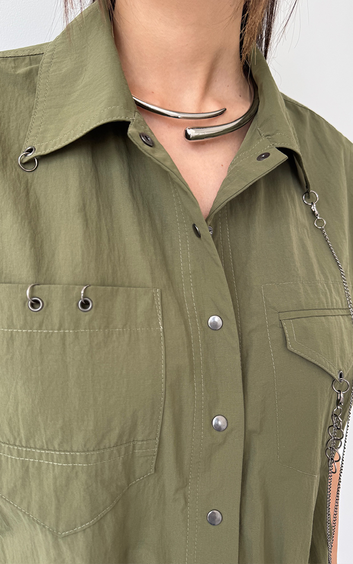 Utility Jumpsuit - Olive Green