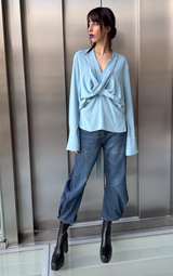 Wrap Shirt - Light Blue