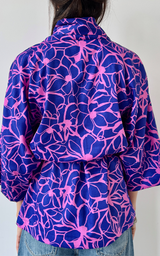 Flower Kimono - Blue/Pink