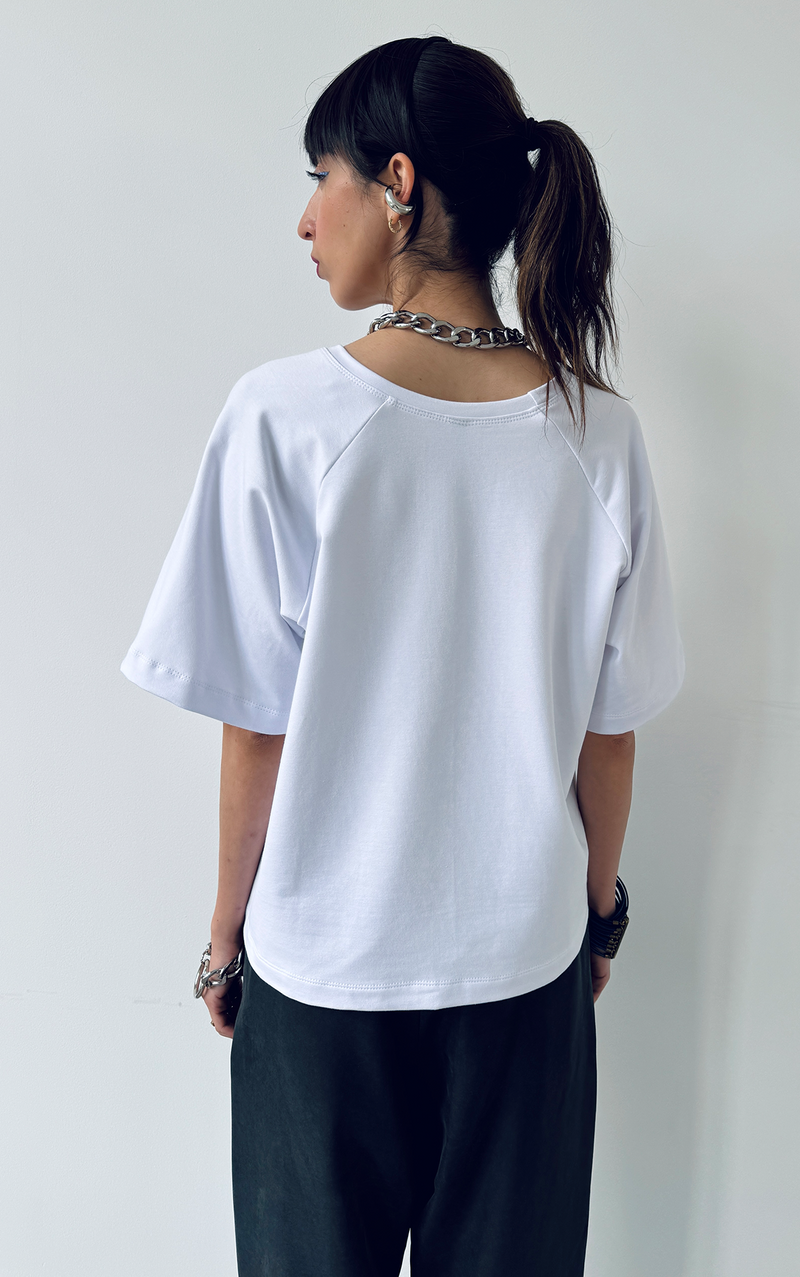 Cropped T-shirt - White
