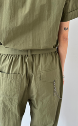 Utility Jumpsuit - Olive Green