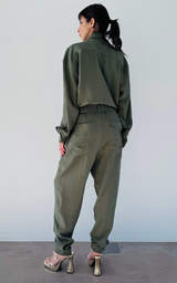 Military Jumpsuit - Olive Green