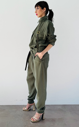 Military Jumpsuit - Olive Green