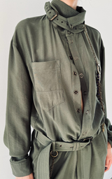 Military Jumpsuit - Olive Green