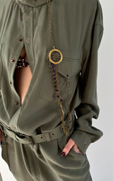 Military Jumpsuit - Olive Green