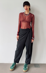 Mesh T-Shirt - Dark Red