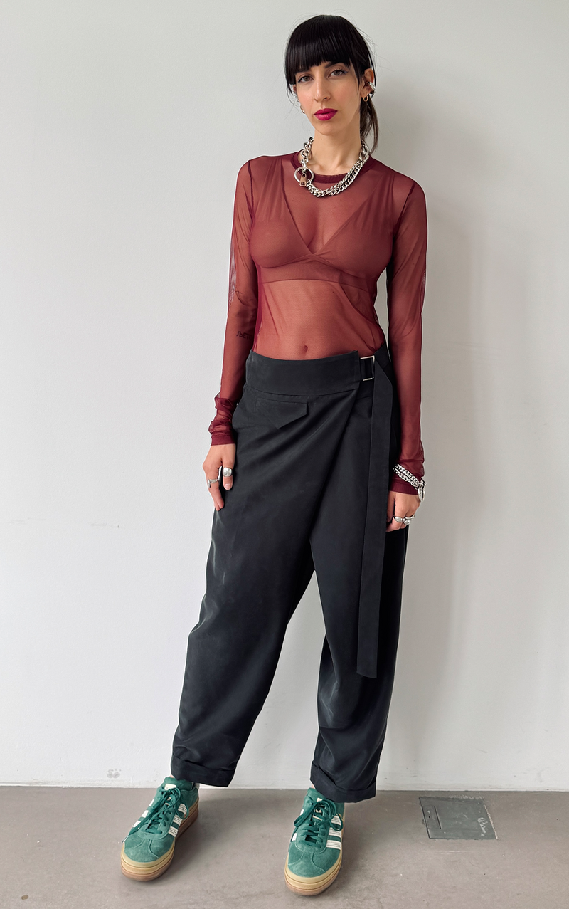 Mesh T-Shirt - Dark Red