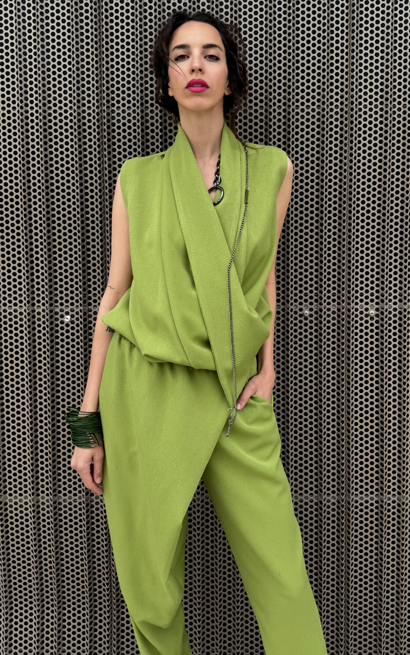 Drape Green Jumpsuit