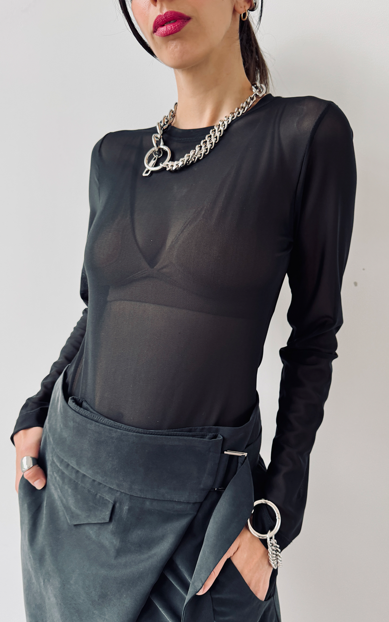 Mesh T-Shirt - Black
