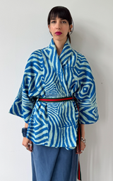 Zebra Linen Kimono