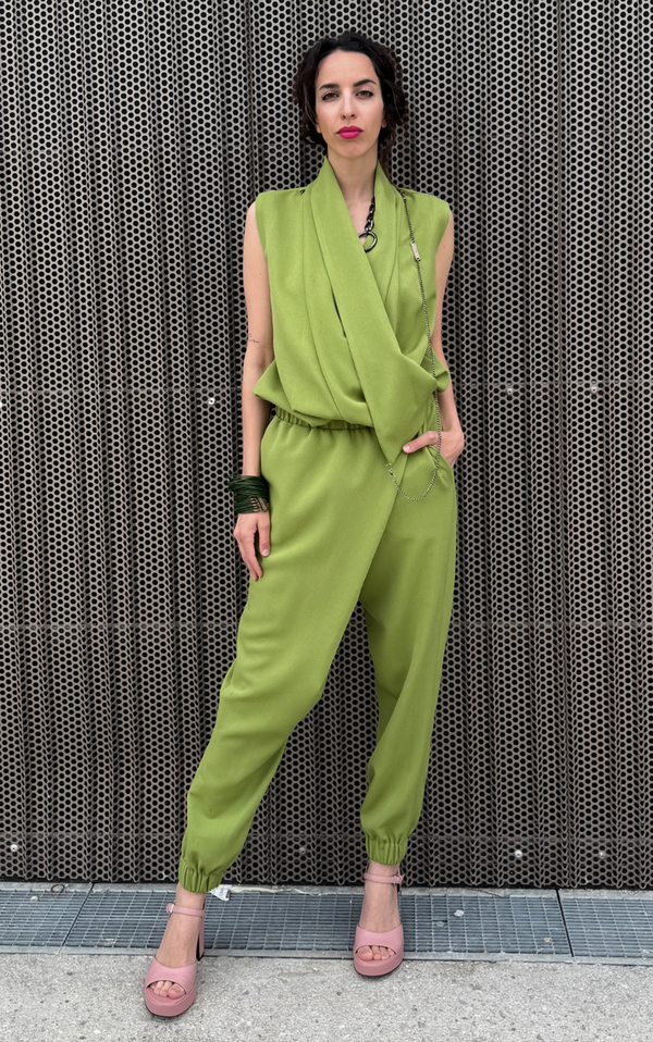 Drape Green Jumpsuit