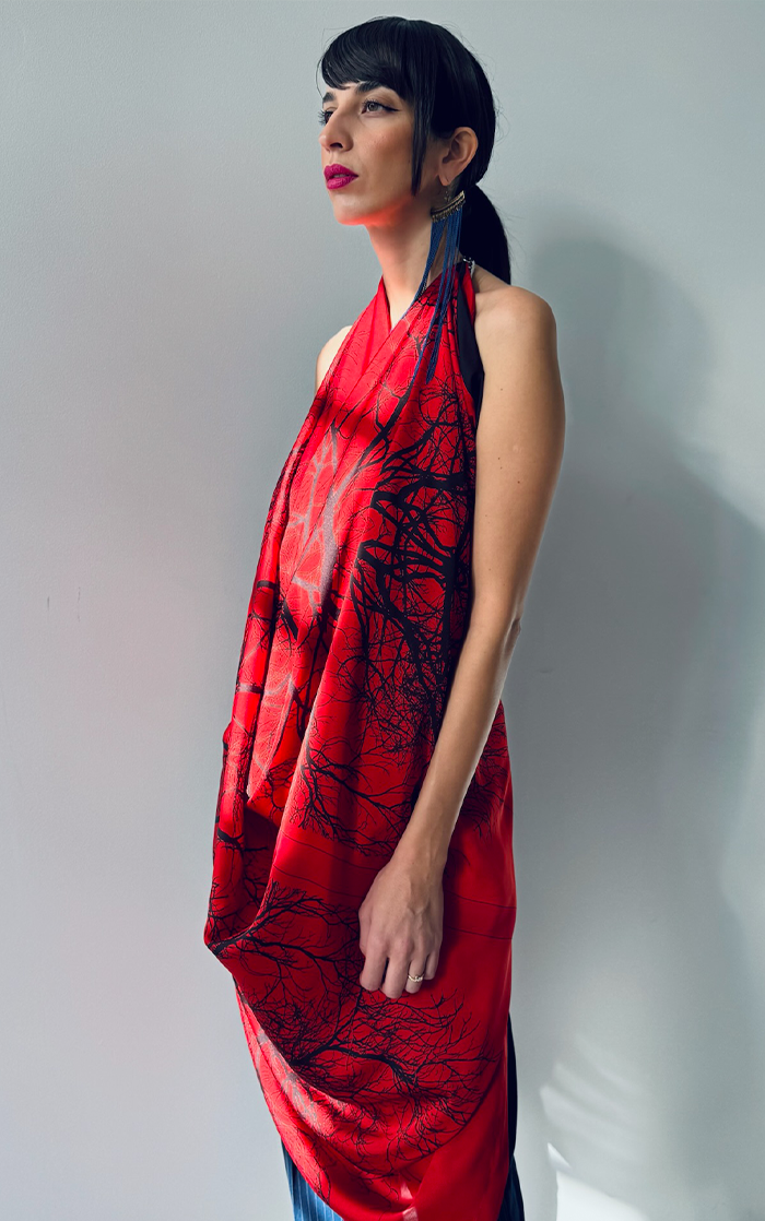 Draped Scarf-Dress