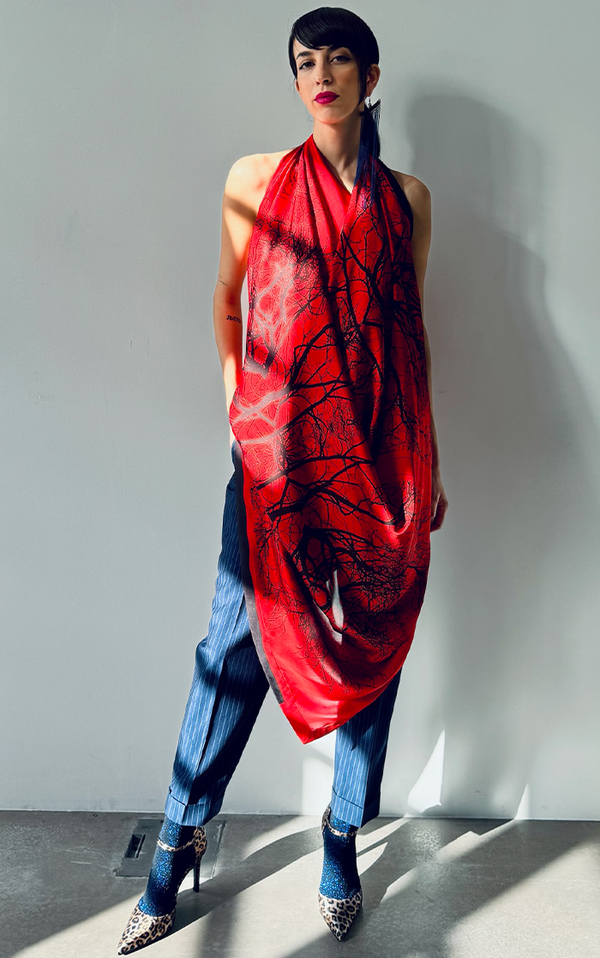 Draped Scarf-Dress