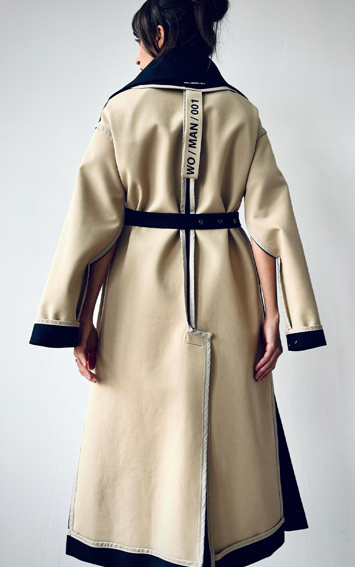 Reversible Long Coat - Dark Blue