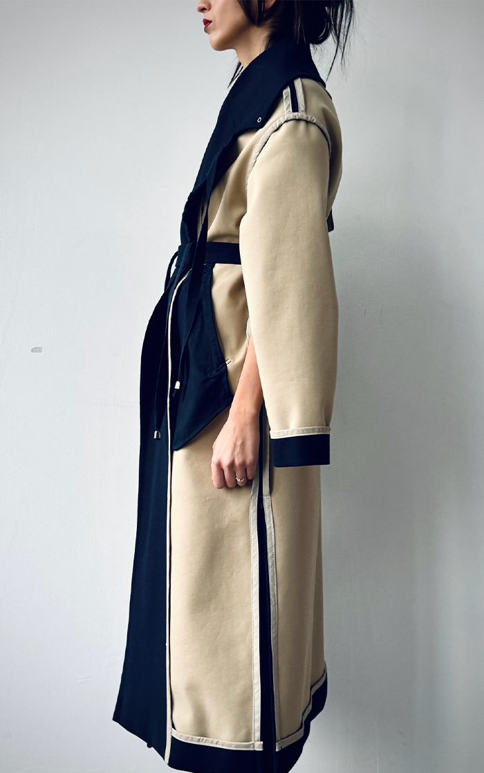 Reversible Long Coat - Dark Blue