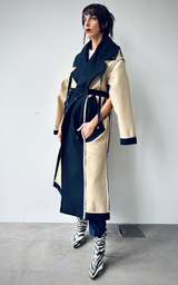 Reversible Long Coat - Dark Blue
