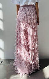 Textured Maxi Skirt - Light Rose