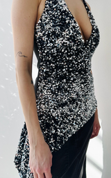 Sequin Top - Dark Silver