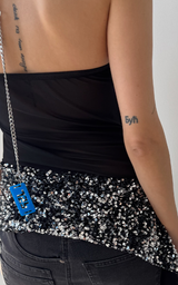Sequin Top - Dark Silver