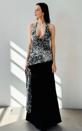 Sequin Top - Dark Silver