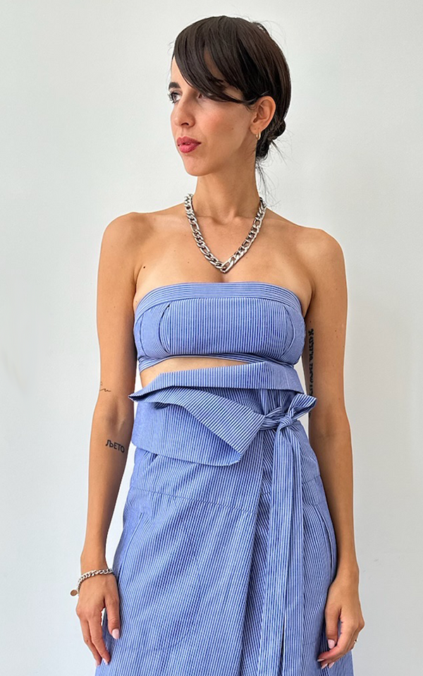 Bandeau Stripe Top