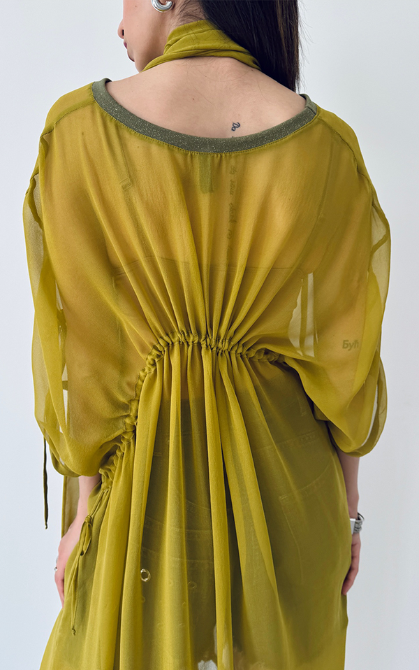 Silk Tunic Dress – Green