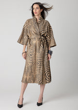 Linen Kimono - Zebra Beige