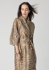 Linen Kimono - Zebra Beige