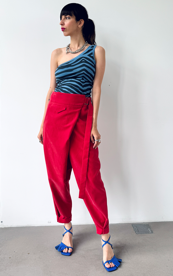 Wrap Pants - Red