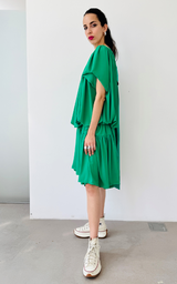 Ruffle Dress Short - Green