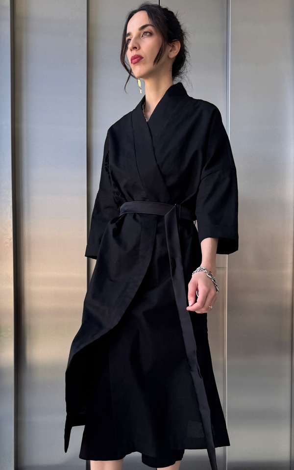 Long Kimono - Black
