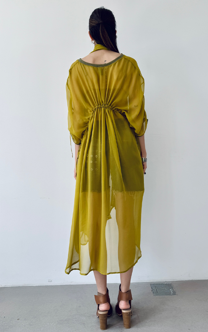 Silk Tunic Dress – Green