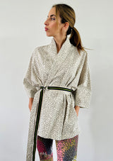 Leopard Kimono - OffWhite