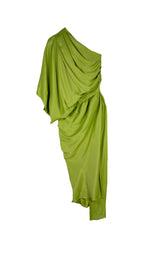 Asym Dress - Lime Green