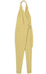 Open Back Jumpsuit - Light Yellow
