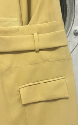 Open Back Jumpsuit - Light Yellow
