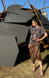Wrap Leopard Skirt - Brown